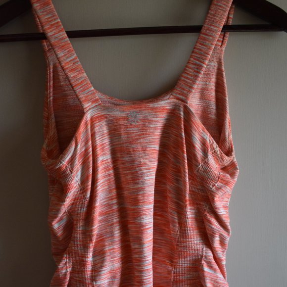 Athleta Sport Stretch Tank Top XS Orange Heather - Picture 2 of 9